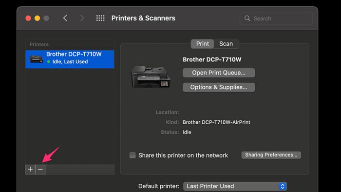 Cách ngắt kết nối máy in với MacBook - Bước 3